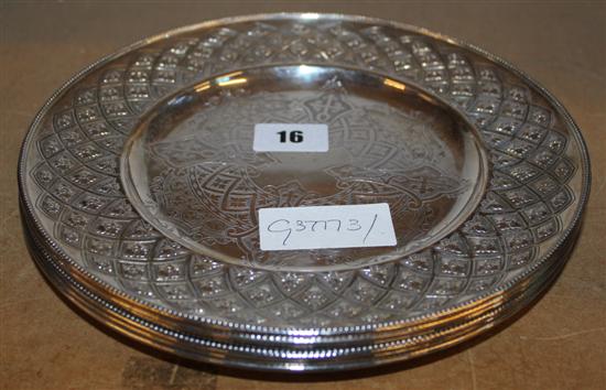 6 Roberts & Beck silver plated platters